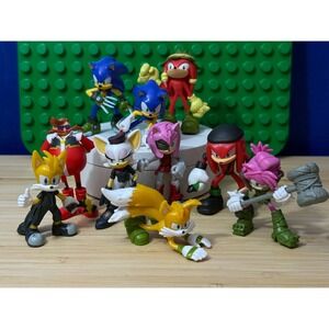 Sonic Prime Action Figure Lot 10pc Netflix Series Sonic Tails Knuckles Amy Rose